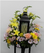 Memorial Lantern Arrangment Sympathy Arrangment