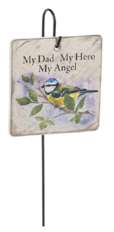 Memorial Plaque Stake - My Dad My Hero My Angel 