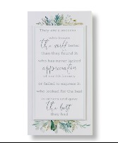 Memorial Sentiment Wall Sign Sympathy