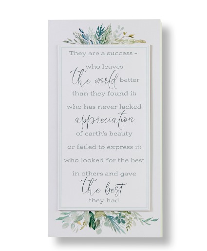 Memorial Sentiment Wall Sign Sympathy
