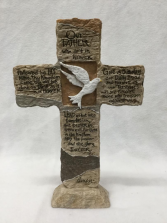 MEMORIAL STANDING CROSS Our Father Who Art in Heaven