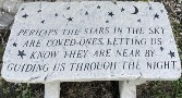 Memorial Stone Bench (Angel w/border/Walk Beside) Stone Bench