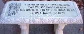 Memorial Stone Bench (Angel/Heart of Gold/Border) Stone Bench