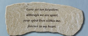 Memorial Stone Bench (Gone Not Forgotten) Stone Bench