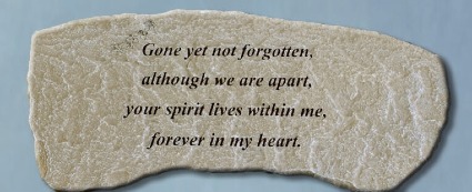 Memorial Stone Bench (Gone Not Forgotten) Stone Bench