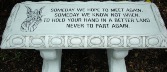Memorial Stone Bench (Someday Meet Again) Stone Bench