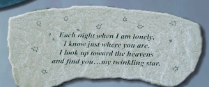 Memorial Stone Bench (Stars/Twinkling) Stone Bench