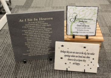 Memorial Tile Corian and Slate