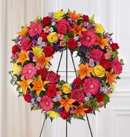 Memorial Wreath Bright Colors - 00237 