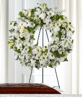 Memorial Wreath White Daisies - 00331 