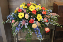 COLORFUL MEMORIES CASKET SPRAY 