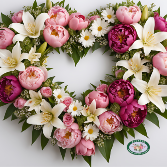 Memories in Pink Heart Wreath