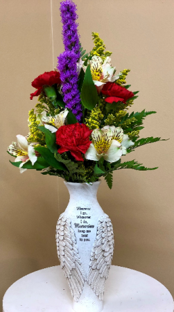 Memories Keep You Near To Me In Winged Vase Keepsake in Springfield, IL | FLOWERS BY MARY LOU INC Memories Keep You Near To Me In Winged Vase Keepsake in Springfield, IL | FLOWERS BY MARY LOU INC