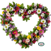 Memories of Time Standing Heart Wreath