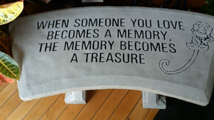Memory a Treasure  Sympathy Bench