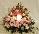 Memory Lamp with Wreath Surround Remembrance Lamp