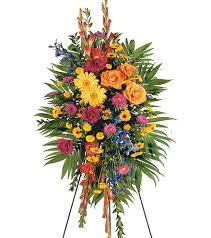 VIBRANT MEMORY STANDING SPRAY STANDING FUNERAL PC
