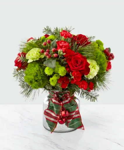 Mercury Glass Holiday Arrangement 