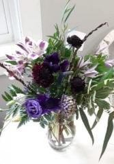 Merlot and Purples smaller vase
