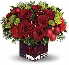 Merry and Bright Arrangement Modern Cube Arrangement