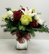 Merry and Bright!  Christmas Vase Arrangement