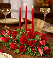 Merry and Bright Red Centerpiece 