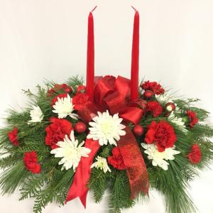 Merry and Bright Red Centerpiece  