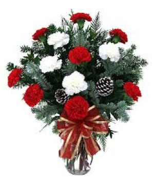 Merry and Bright Vase Arrangement  Substitutions Maybe Necessary