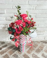 Merry & Bright Tumbler Floral arrangement