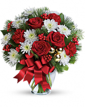 Merry Christmas Bouquet Christmas Vase