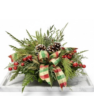 Merry Christmas Centerpeice Floral Arrangement