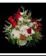 Merry Christmas   Floral mix with Red and White Design