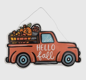 Merry Christmas Hello Fall Truck Reversible Burlee  in Richmond Hill, GA | The Flower Barn Florist & Gifts