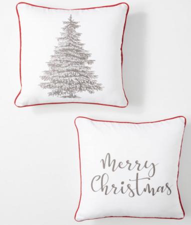 Merry Christmas Tree Pillow 