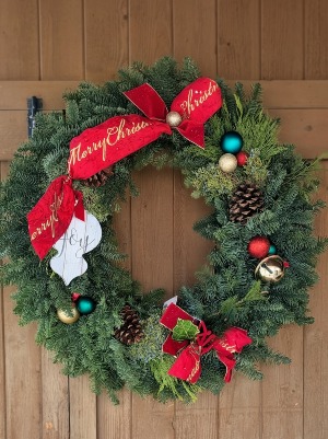 34" Merry Christmas Wreath 