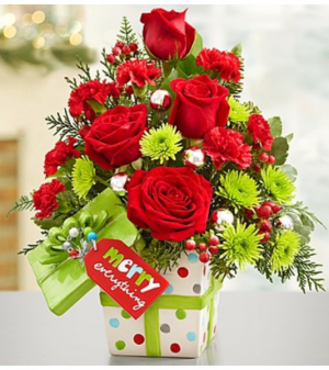 Merry Everything™ Present Bouquet Arrangement in Croton On Hudson, NY | Cooke's Little Shoppe Of Flowers Merry Everything™ Present Bouquet Arrangement in Croton On Hudson, NY | Cooke's Little Shoppe Of Flowers