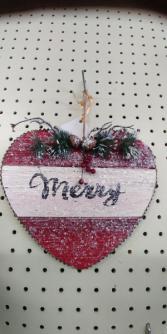 Merry heart wall hanging Christmas decoration