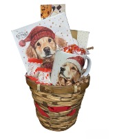 Holiday Dog Cuteness Gourmet Basket