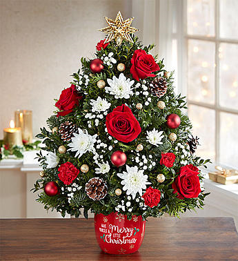 Merry Little Christmas™ Holiday Flower Tree® Arrangement