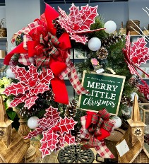 Merry Little Christmas Wreath Silk Wreath