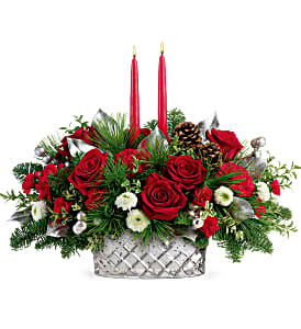 Merry Mercury Centerpiece DX Christmas in Windham, ME | Blossoms of Windham Merry Mercury Centerpiece DX Christmas in Windham, ME | Blossoms of Windham