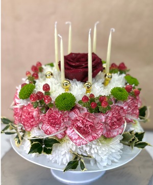 Merry Merry Birthday Flower Cake