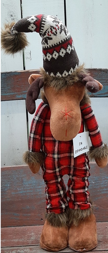 Merry Moosemas Expandable Moose Figure