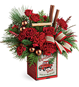 Merry Vintage Christmas Bouquet Keepsake Arrangement