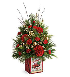 Merry Vintage Greetings Tree Fresh Keepsake
