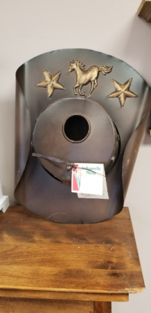 Metal Cowboy Birdhouse Mother's Day