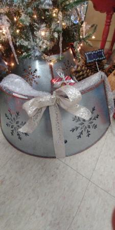 Metal galvanized tree collar Christmas tree collar