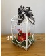 Metal Lantern with Lighted Cardinal  Gift 