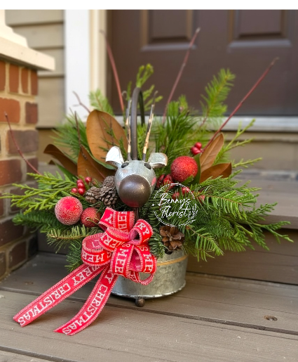 Metal Reindeer  Porch planter 