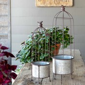 Metal Trellis Planters, Set of 2 Gifts